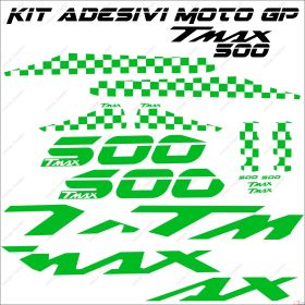 ADHESIFS SPORT SCOOTER GRAFICA COMPATIBLE YAMAHA TMAX T MAX 500 01/07 VERT MOTO