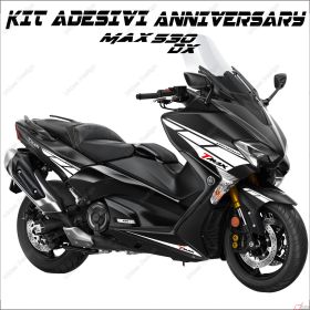 ADHESIFS ANNIVERSARY GRAFICA COMPATIBLE YAMAHA TMAX T-MAX 530 DX SX ROUGE BLANC