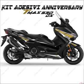 ADHESIFS ANNIVERSARY GRAFICA COMPATIBLE YAMAHA TMAX T-MAX 530 DX SX BLANC OR