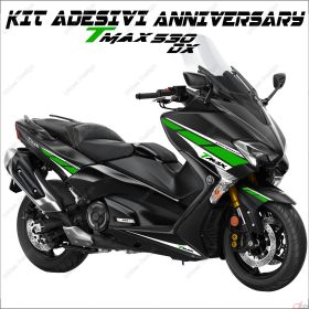 ADHESIFS ANNIVERSARY GRAFICA COMPATIBLE YAMAHA TMAX T-MAX 530 DX SX BLANC VERT