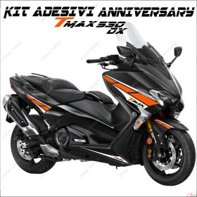 ADHESIFS ANNIVERSARY SPORT COMPATIBLE YAMAHA TMAX T-MAX 530 DX SX BLANC ORANGE