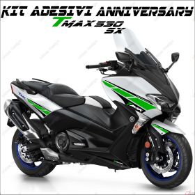 ADHESIFS ANNIVERSARY GRAFICA COMPATIBLE YAMAHA TMAX T-MAX 530 DX SX NOIR VERT