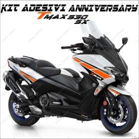 ADHESIFS ANNIVERSARY GRAFICA COMPATIBLE YAMAHA TMAX T-MAX 530 DX SX NOIR ORANGE