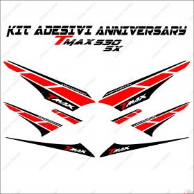 STICKERS ANNIVERSARY GRAPHICS COMPATIBLE YAMAHA TMAX T-MAX 530 DX SX BLACK RED