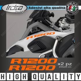 2 ADESIVI SERBATOIO MOTO 245X25 MM ARANCIO