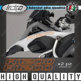 2 ADESIVI SERBATOIO STICKERS MOTO ARANCIO