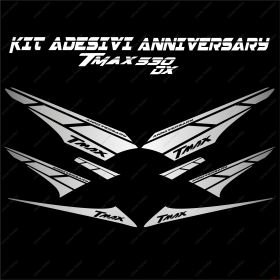ADHESIFS ANNIVERSARY COMPATIBLE YAMAHA TMAX T-MAX 530 DX SX GRAFICA GRIS 2017