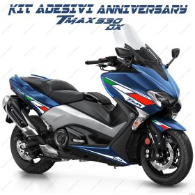 ADHESIFS ANNIVERSARY COMPATIBLE YAMAHA TMAX 530 DX SX TRICOLORE BLANC 2017 SPORT