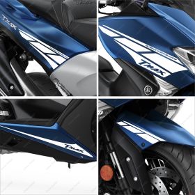 ADHESIFS ANNIVERSARY COMPATIBLE YAMAHA TMAX T-MAX 530 DX SX BLANC SPORT GRAFICA