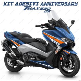 ADHESIFS ANNIVERSARY COMPATIBLE YAMAHA TMAX T-MAX 530 DX SX BLANC ORANGE SPORT