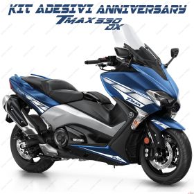 ADHESIFS ANNIVERSARY COMPATIBLE YAMAHA TMAX T-MAX 530 DX SX BLANC GRIS SPORT