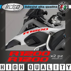 2 ADESIVI SERBATOIO MOTO 245X25 MM ROSSO