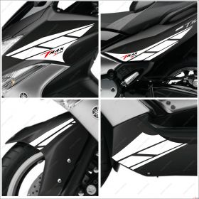 ADHESIFS ANNIVERSARY COQUE COMPATIBLE YAMAHA TMAX T-MAX 08 11 ROUGE BLANC