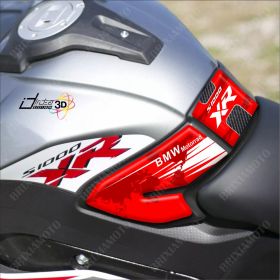 KIT 3 AUFKLEBER 3D SCHUTZ FUR BENZINTANK KOMPATIBEL BMW S1000XR 00181 ROT WEISS