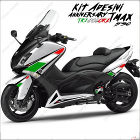ADHESIFS ANNIVERSARY STICKER COMPATIBLE YAMAHA TMAX T-MAX 2012-16 TRICOLORE NOIR