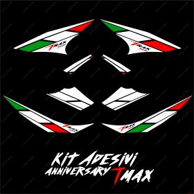 STICKERS ANNIVERSARY COMPATIBLE YAMAHA TMAX T-MAX 08 11 TRICOLORE SPORT WHITE