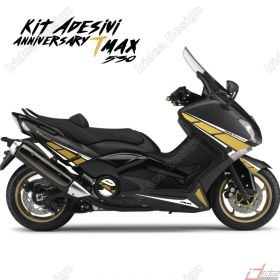 STICKERS ANNIVERSARY COMPATIBLE YAMAHA TMAX T-MAX 530 2012-16 WHITE GOLD SPORT