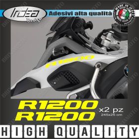 2 ADESIVI SERBATOIO MOTO 245X25 MM GIALLO