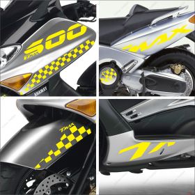 ADHESIFS SPORT SCOOTER GRAFICA COMPATIBLE YAMAHA TMAX T MAX 500 01/07 JAUNE