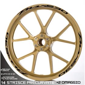 AUTOCOLLANTS DE JANTE DE MOTO IRIDEA DESIGN BW-YAM-530-BK