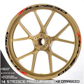 IRIDEA DESIGN BW-YAM-530-BK-RE MOTORCYCLE RIM STICKERS