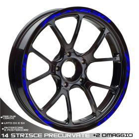 AUTOCOLLANTS DE JANTE DE MOTO IRIDEA DESIGN BW-YAM-530-BL
