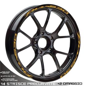 AUTOCOLLANTS DE JANTE DE MOTO IRIDEA DESIGN BW-YAM-530-GO