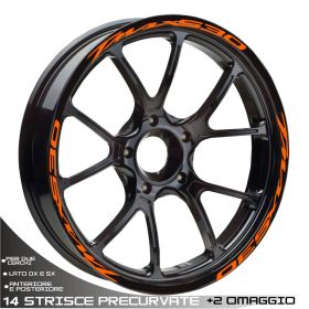 IRIDEA DESIGN BW-YAM-530-OR MOTORCYCLE RIM STICKERS