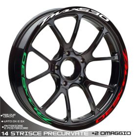 AUTOCOLLANTS DE JANTE DE MOTO IRIDEA DESIGN BW-YAM-530-TRI