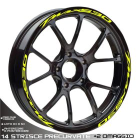 IRIDEA DESIGN BW-YAM-530-YE MOTORCYCLE RIM STICKERS