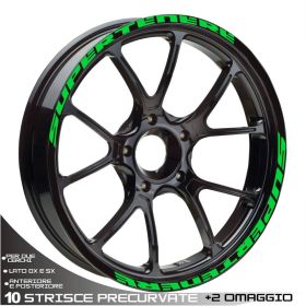 PROFILI CERCHIO ADESIVI SCRITTA VERDE