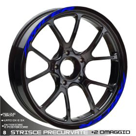 ADESIVI PROFILI RUOTA CERCHI STICKERS BLU