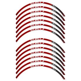 Wheel rim stickers IRIDEA DESIGN red