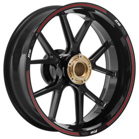 SET PROFILI CERCHI CLASSIC NERO ROSSO