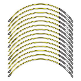 RIM STICKERS SET CLASSIC WHITE YELLOW