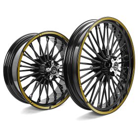 FELGENAUFKLEBER SET 16/21 TECHNO GOLD