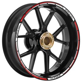 RIM STICKERS SET TRAVEL WHITE RED