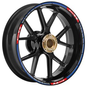 SET ADHESIF JANTE RACER BLEU ROUGE