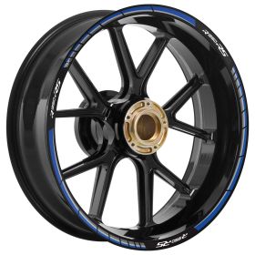 RIM STICKERS SET RACER BLACK BLUE