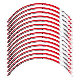 SET PROFILI CERCHI RACER BIANCO ROSSO