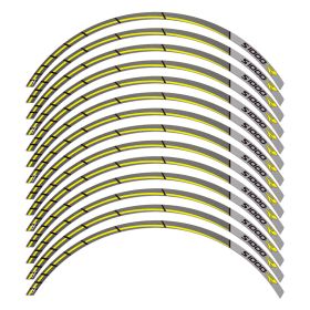 SET PROFILI CERCHI RACER GRIGIO GIALLO