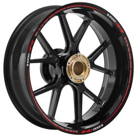 SET ADHESIF JANTE RACER NOIR ROUGE