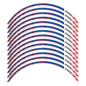FELGENAUFKLEBER SET RACER ROT BLAU