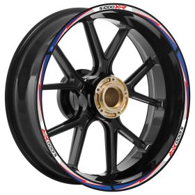 RIM STICKERS SET THUNDER RED BLUE