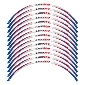 RIM STICKERS SET THUNDER RED BLUE