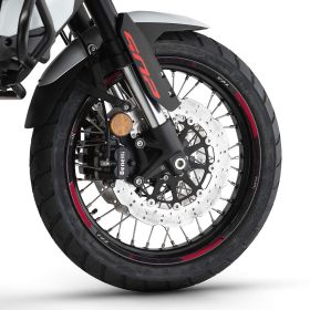 Wheel rim stickers carbon red