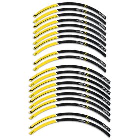 Wheel rim stickers carbon yellow