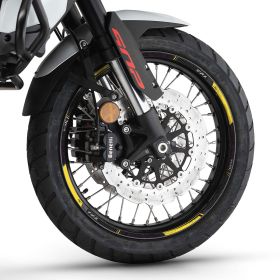 Wheel rim stickers carbon yellow