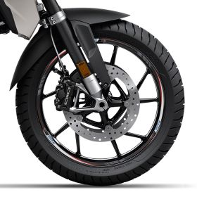 Wheel rim stickers IRIDEA DESIGN white red