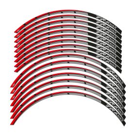 RIM STICKERS SET TRAVEL BLACK RED